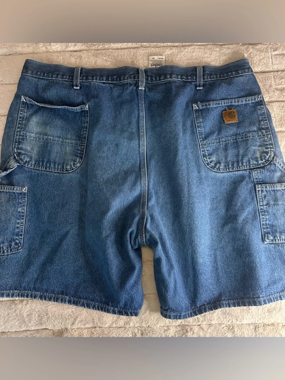 Carhartt Denim Cargo Jorts Shorts, 48 inch waist